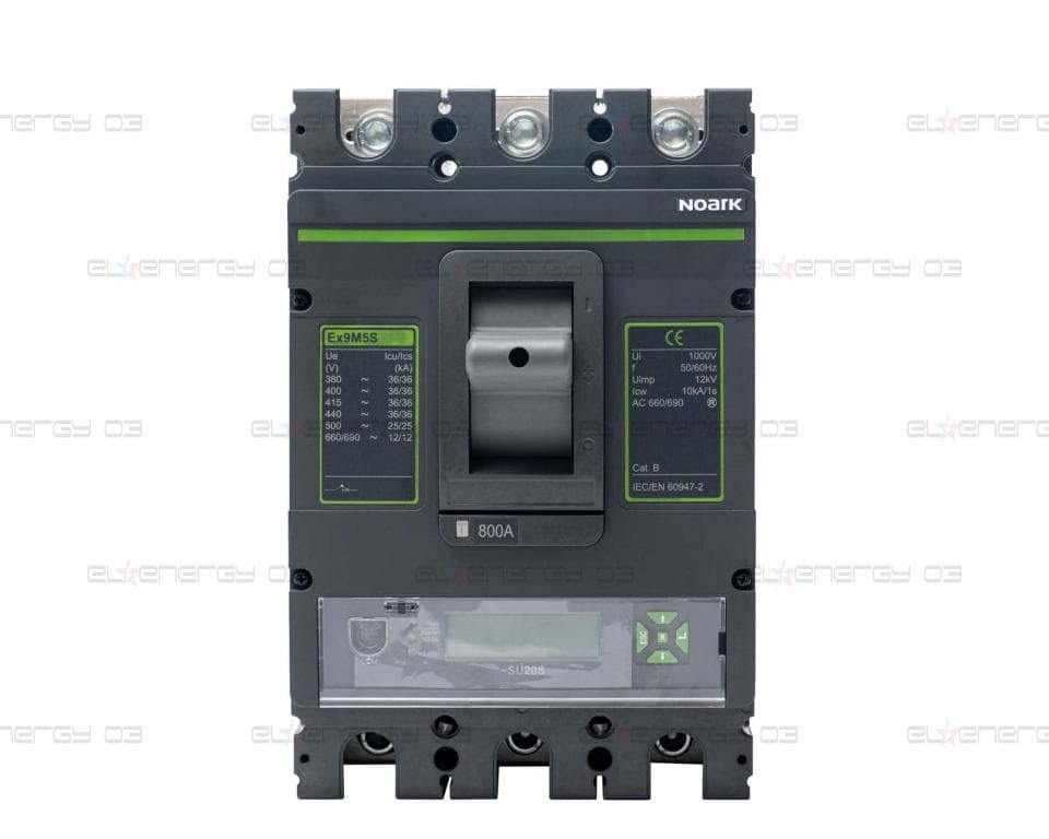 Прекъсвач с лят корпус Ex9M5S SU20S 800 3P EU с електронна защита (LCD)