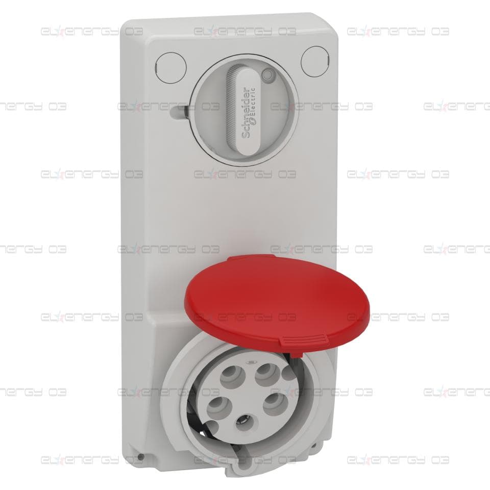 Индустриален контакт с блокировка, Mureva PK, монтаж в табло, 32A, 3P+N+E, 400V, IP44