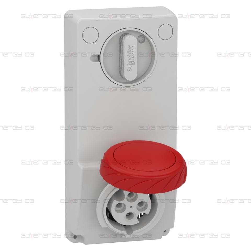 Индустриален контакт с блокировка, Mureva PK, монтаж в табло, 16A, 3P+E, 400V, IP65