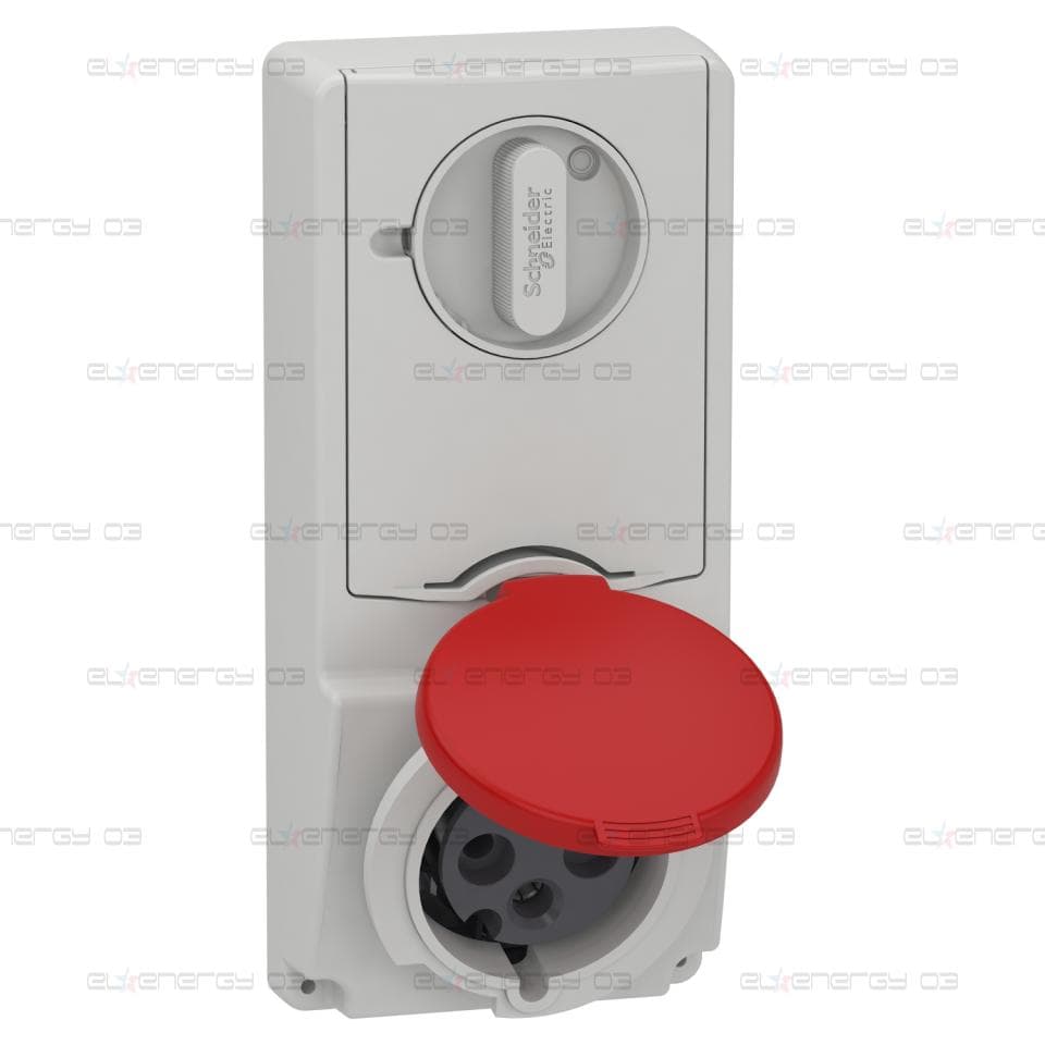 Индустриален контакт с блокировка, Mureva PK, монтаж в табло, 32A, 3P+E, 400V, IP44