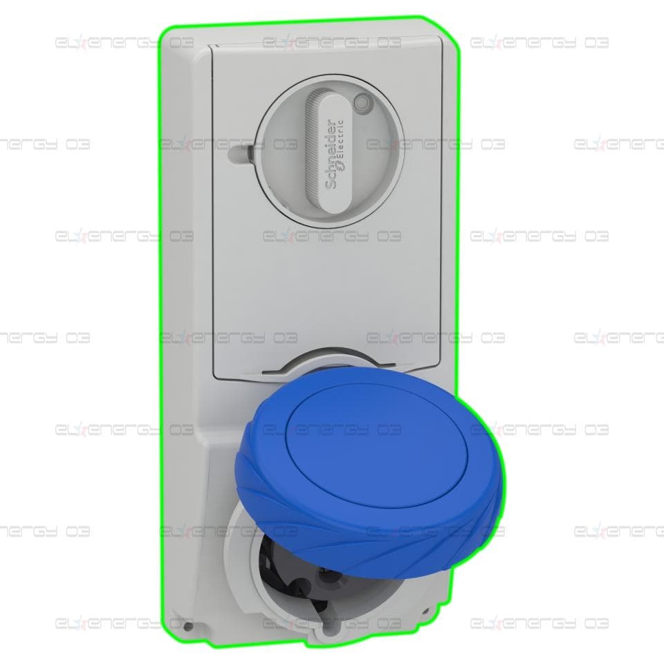 Индустриален контакт с блокировка, Mureva PK, монтаж в табло, 32A, 2P+E, 220V, IP65
