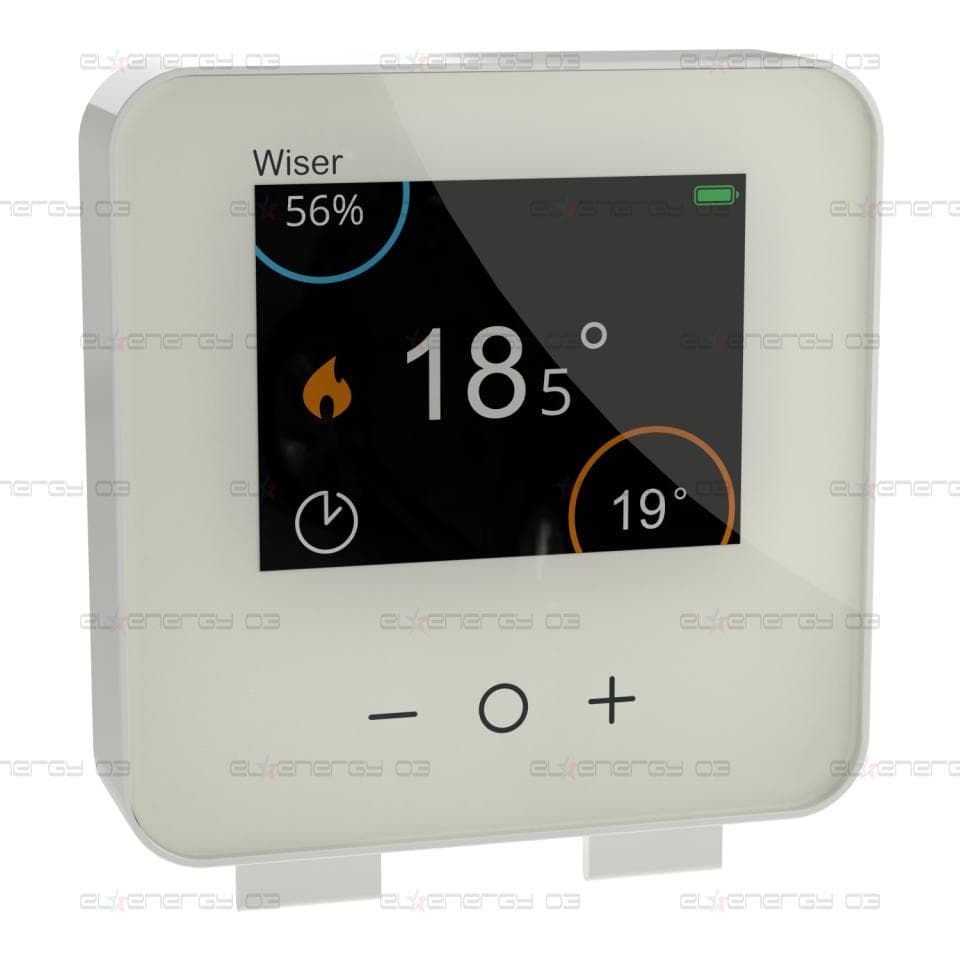 Connected Thermostat, Wiser, room, battery, LCD, white