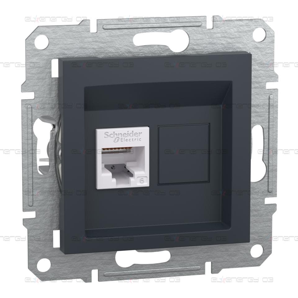 Компютърна розетка RJ45 сat6  UTP, антрацит