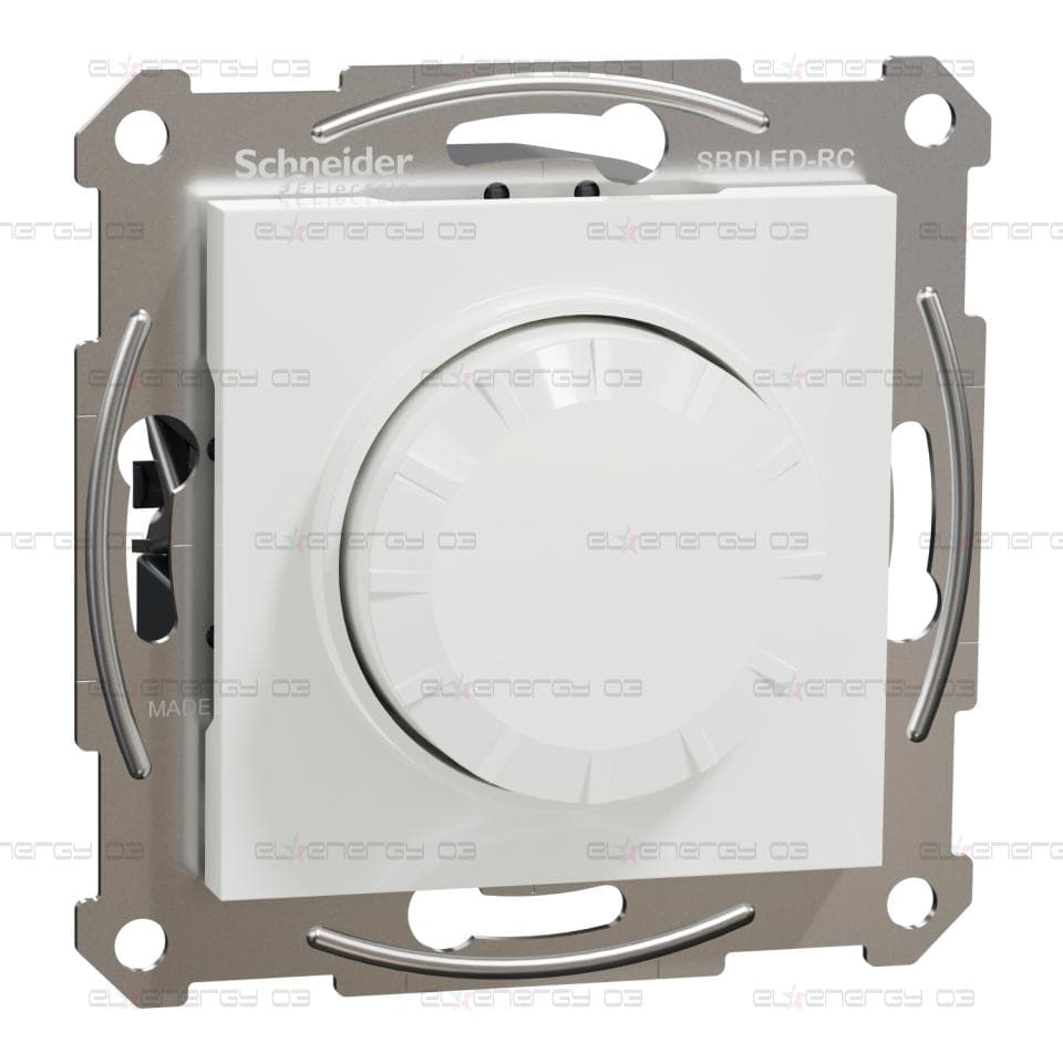Ротативен димер, Asfora, многокабелен ,LED, 230V, 370W, без рамка, бял