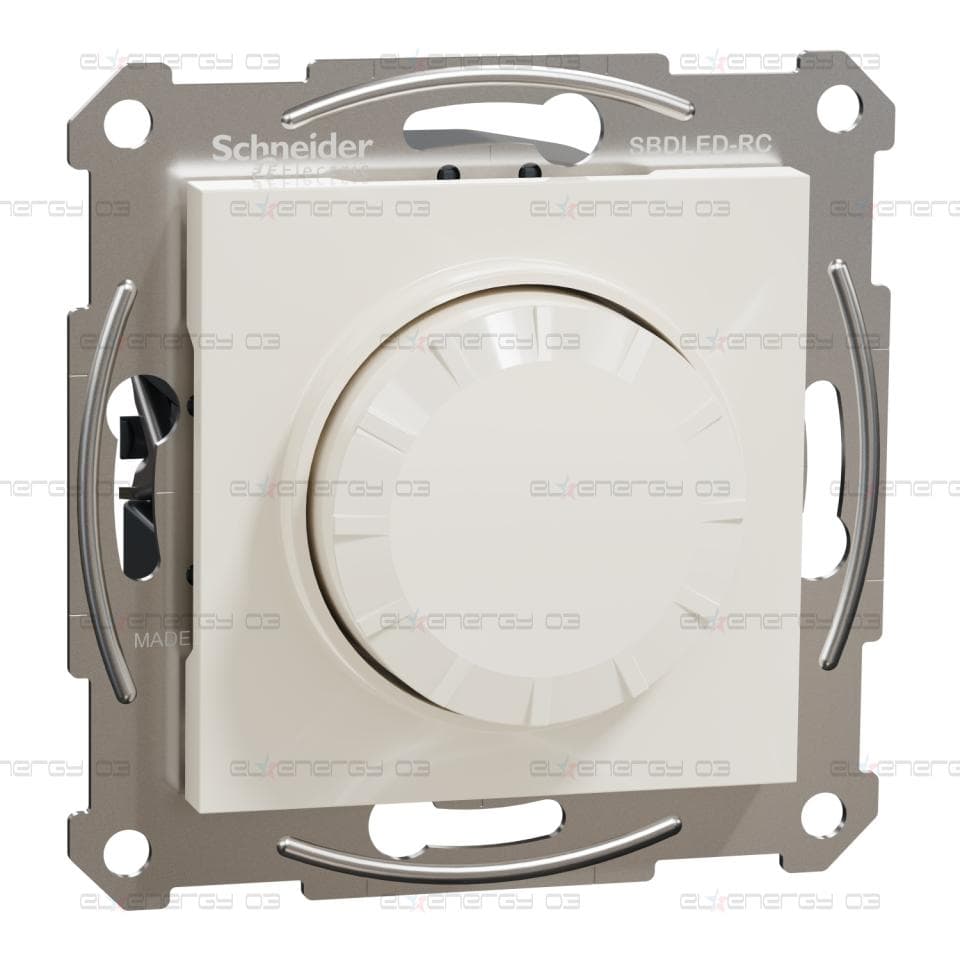 Ротативен димер, Asfora, многокабелен ,LED, 230V, 370W, без рамка, крем