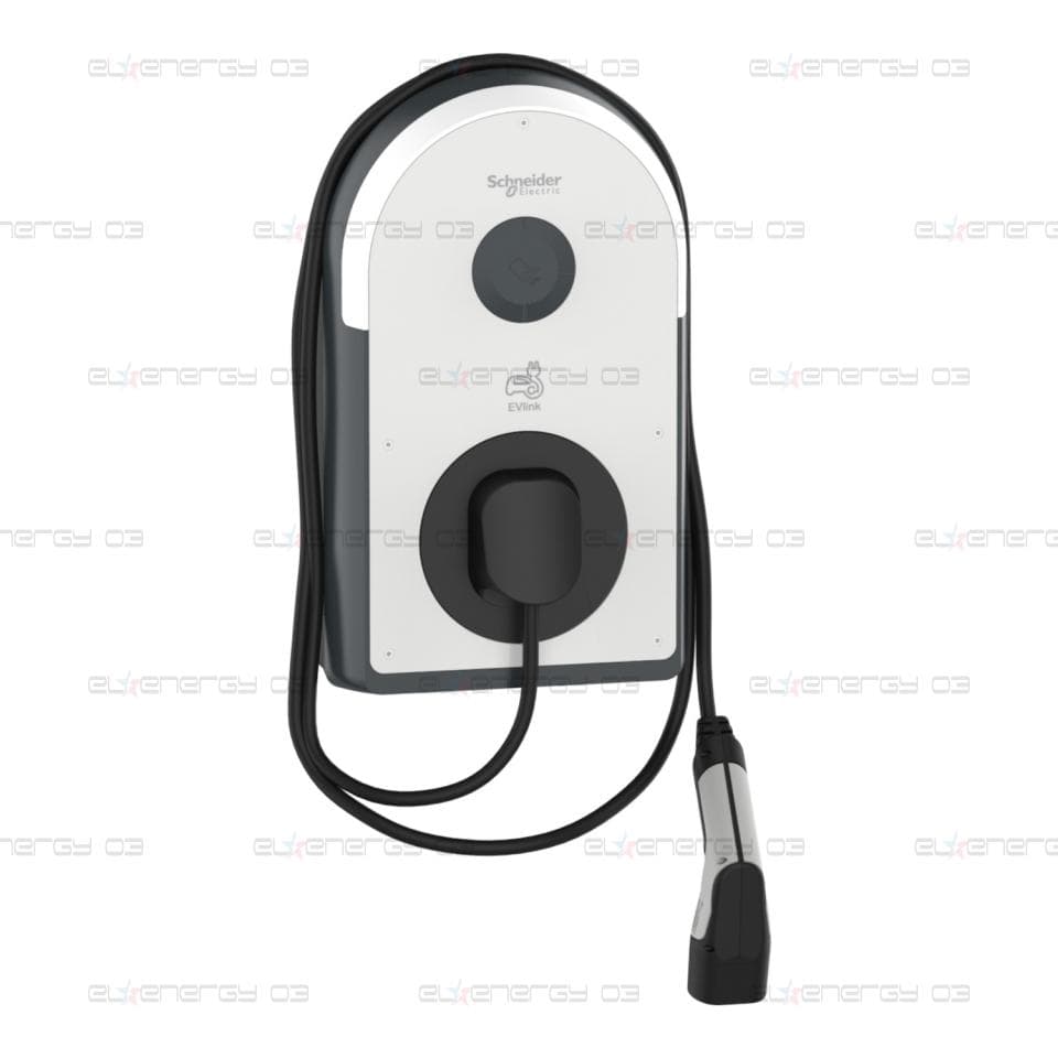 Зарядна станция, EVlink Pro AC/AC , 11kW, 16A, 3P+N, T2 прикачен кабел, RDC-DD 6mA, RCD Asi 30mA, MNx aux.