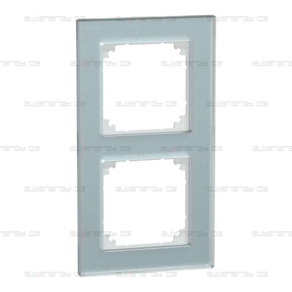 Стъклена двойна рамка M-Plan glass, вертикална, кристално бяло