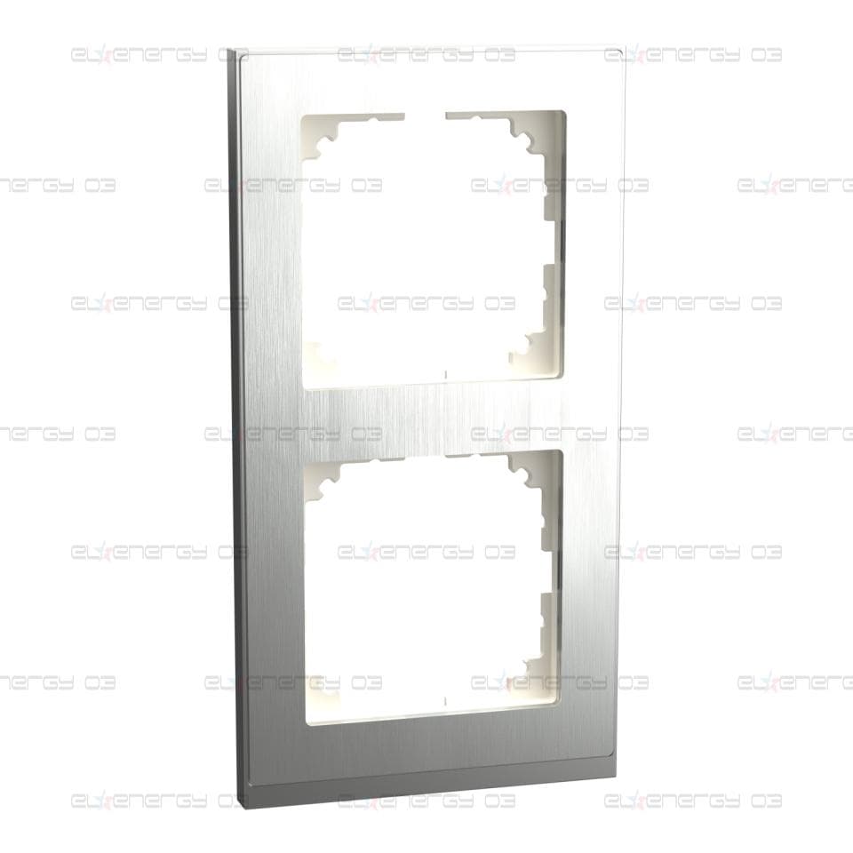 Двумодулна декоративна рамка M-PURE DECOR, стомана