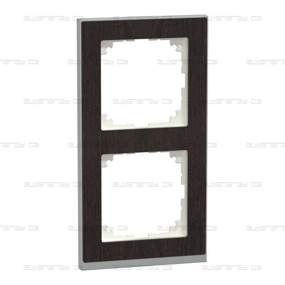 Двумодулна декоративна рамка M-PURE DECOR, венге