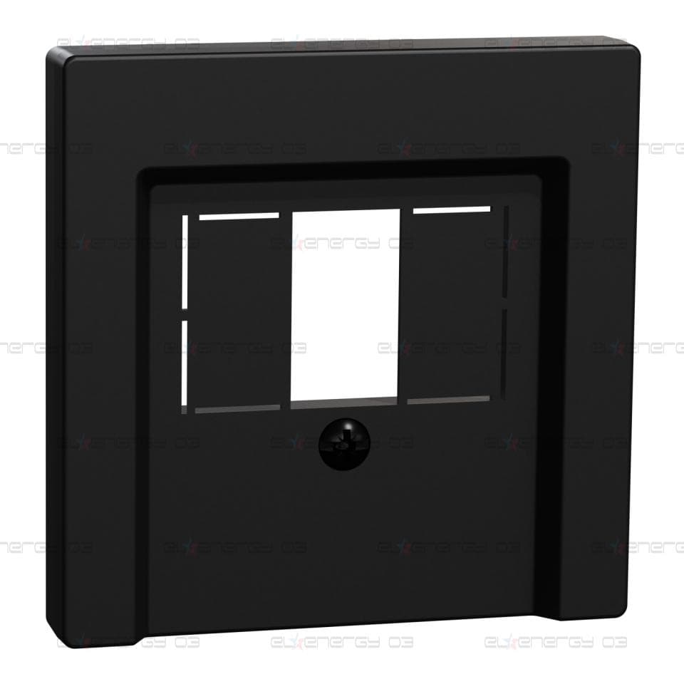 Преден панел, Merten System M, за мултимедийна розетка TAE/Audio/USB, черен мат