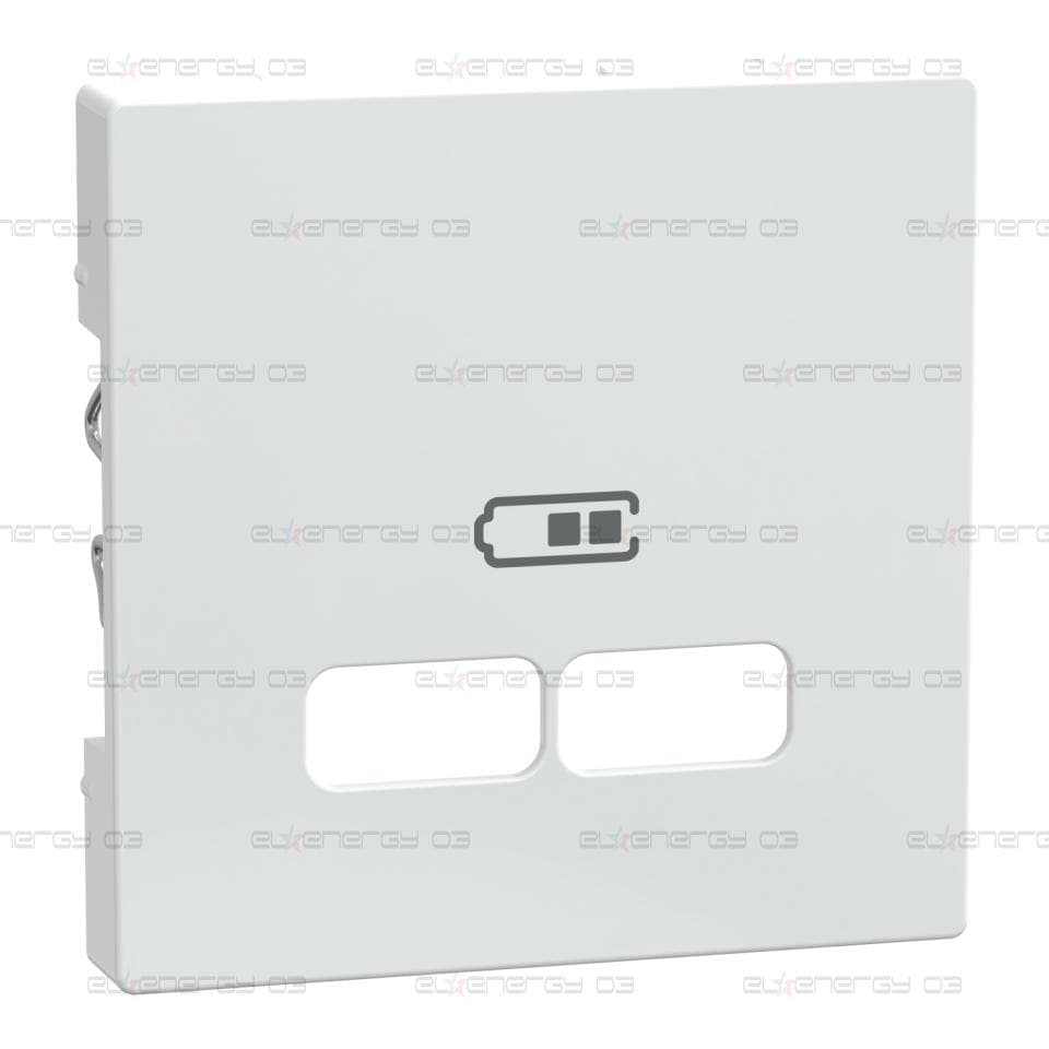 Преден панел за двоен излаз USB A+А - 2.1 A, System M, aктивно бяло