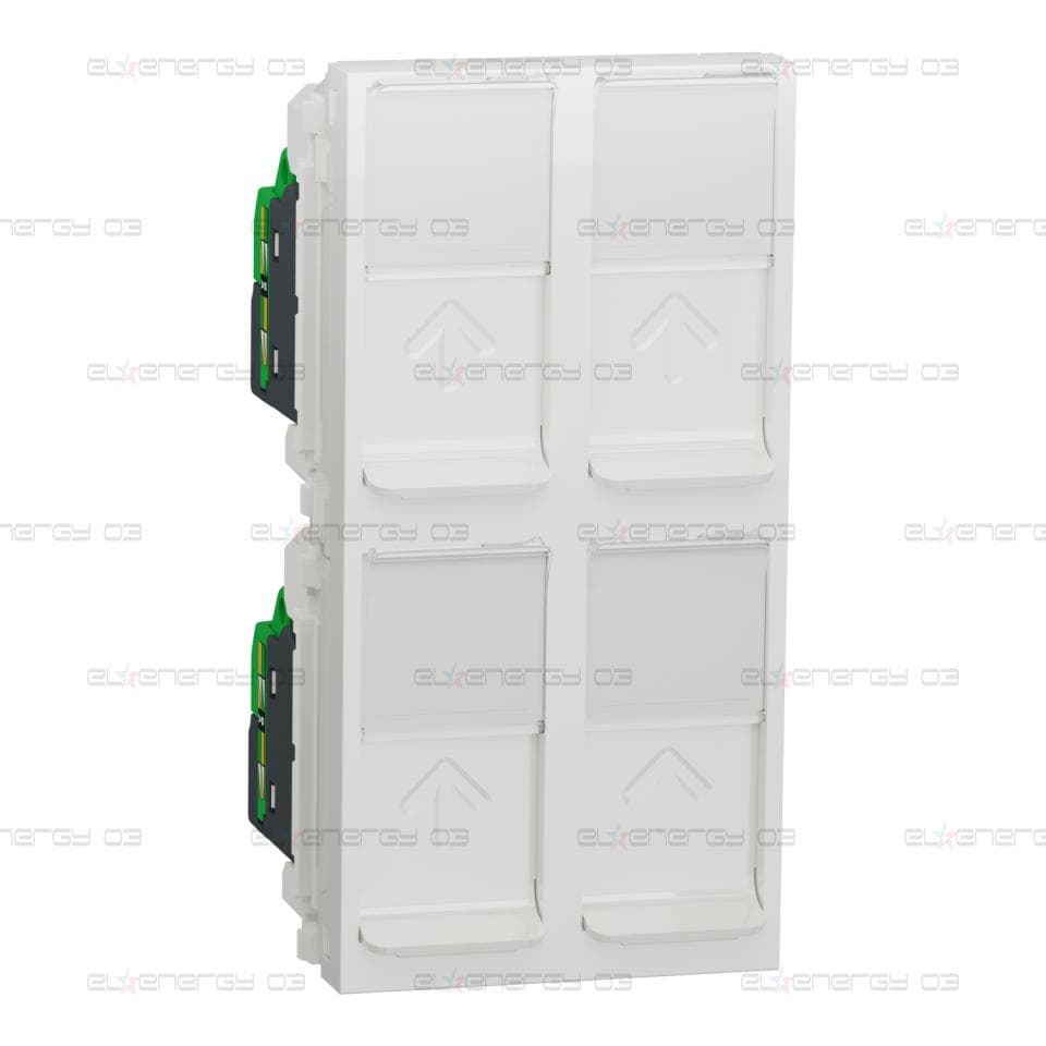 Четворна розетка RJ45, кат. 6A UTP 45x90