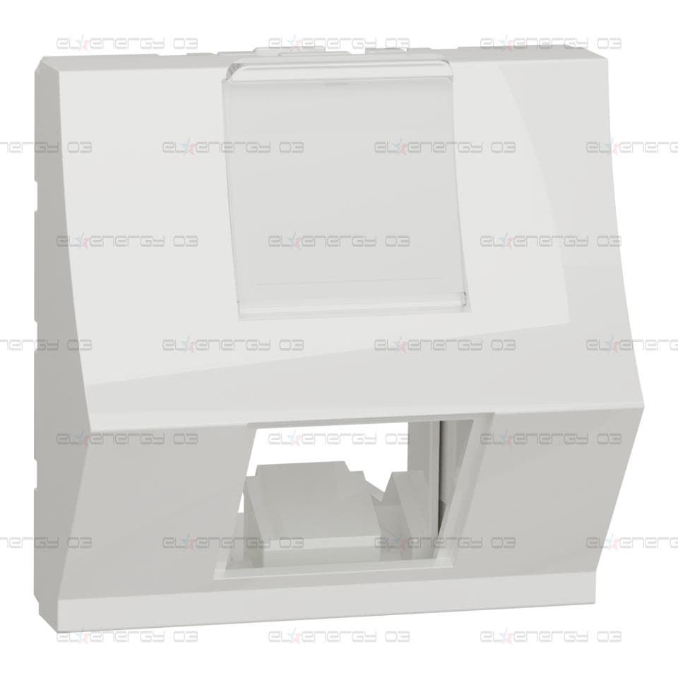Централна платка, New unica, 1 x RJ45, SOne, 2 м, наклонена, бяла