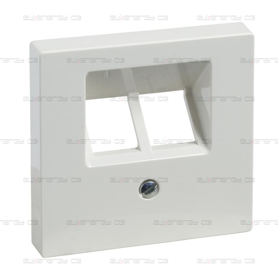 Преден панел за RJ45, 2-контактен излаз, полярно бяло, гланциран, System M
