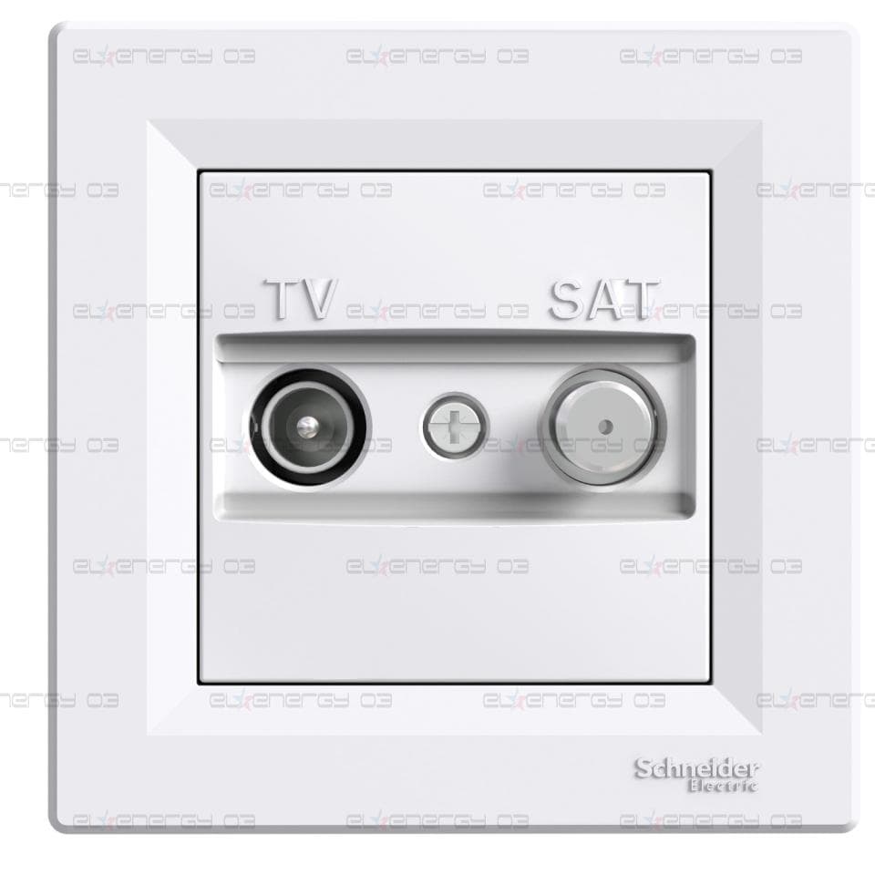 TV-SAT индивидуална розетка, 1dB, бял