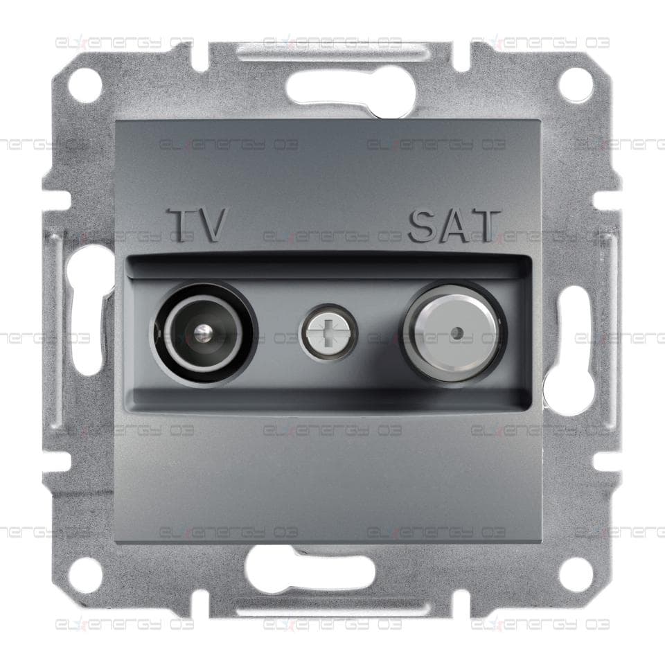 TV-SAT розетка крайна, стомана