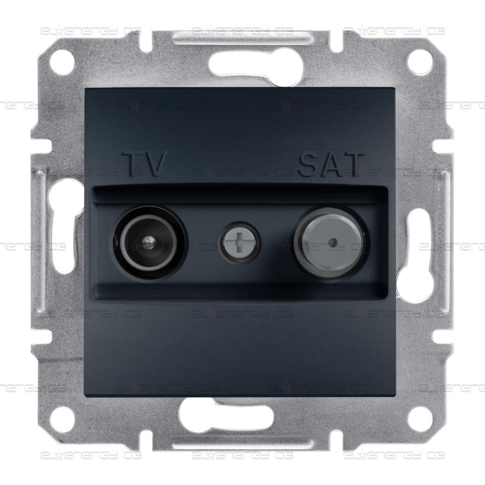 TV-SAT розетка крайна, антрацит