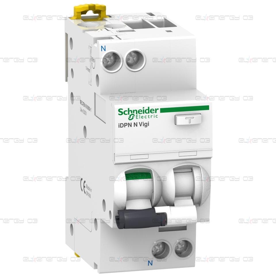 Kомбинирана дефектнотокова защита (RCBO), Acti9 iDPN N Vigi, 1P+N, 6A, C крива, 6000A, A тип, 30mA