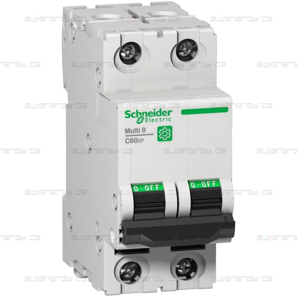 Миниатюрен автоматичен прекъсвач (MCB), Multi9 C60SP, 2P, 50A, C крива, 5kA (UL1077), 10kA (IEC/EN 60947-2)