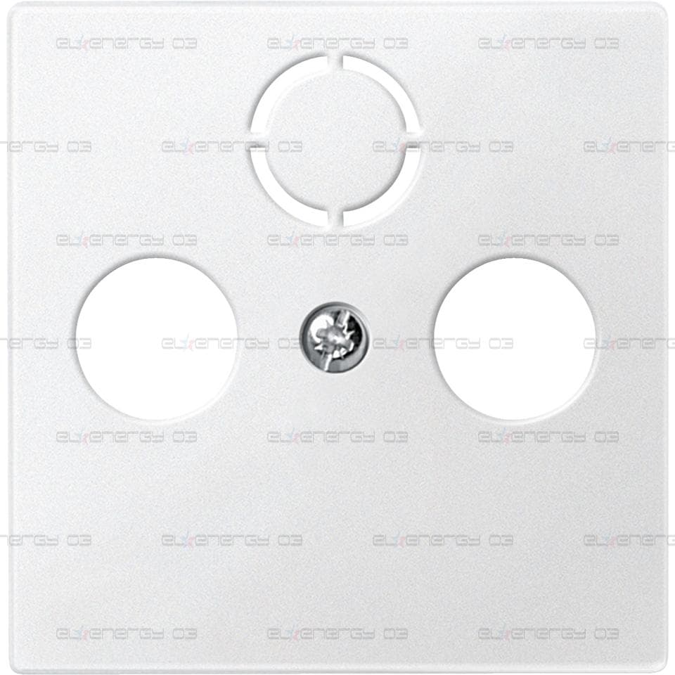 Преден панел за антенен излаз 2/3 holes, бял мат, System M