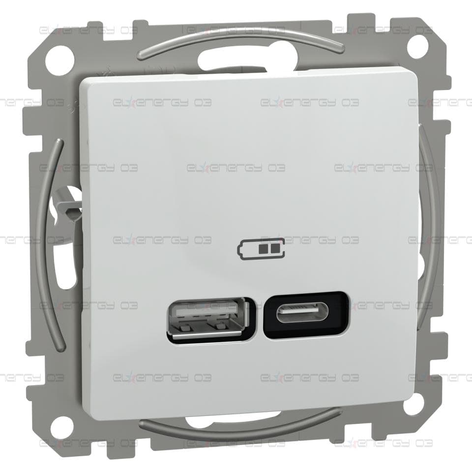 USB зарядно устройство, Sedna Design & Elements, тип A+C, 3A, 21W, PRO, бяло