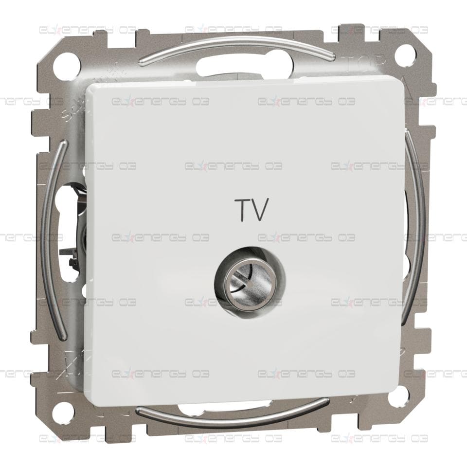 TV розетка 4db, Sedna, бял
