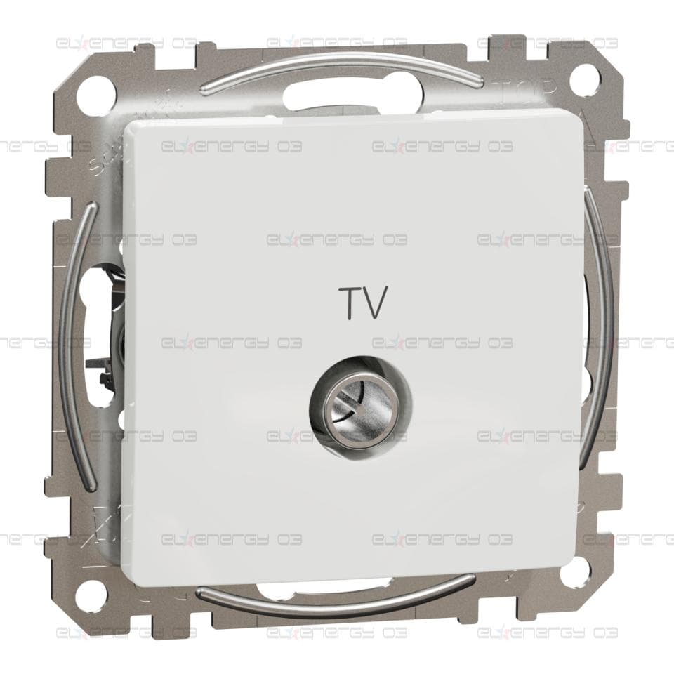 Междинен TV конектор 10dB, Sedna, бял