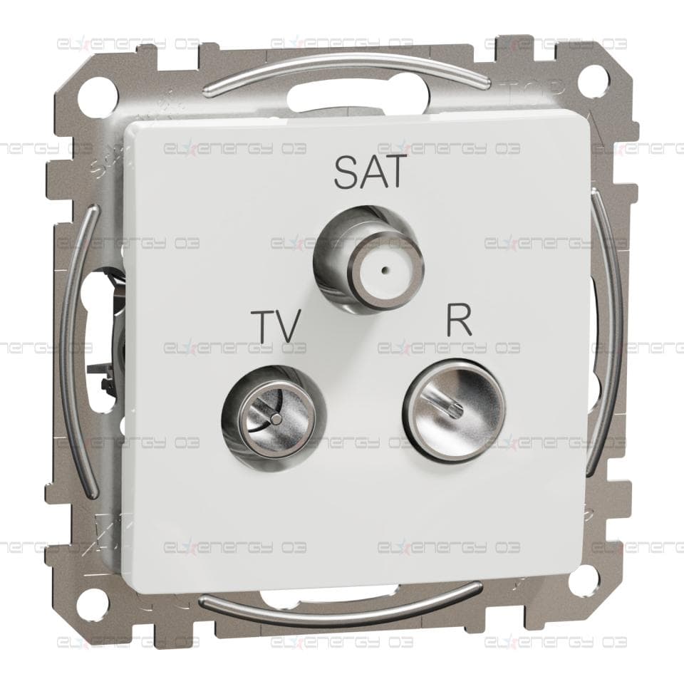 TV/R/SAT междинен изход 10db, Sedna, бял