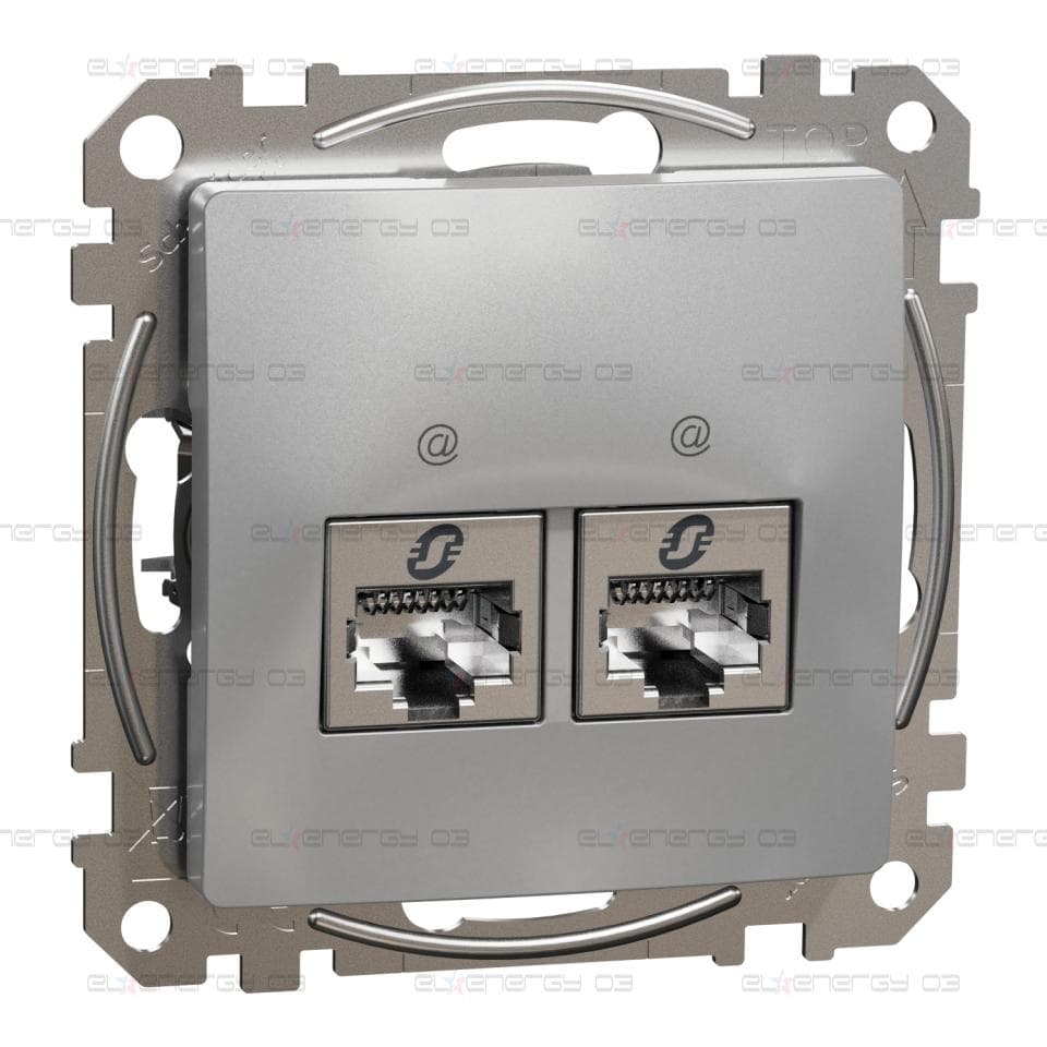 Двоен изход за данни CAT 6A STP, RJ45, алуминий