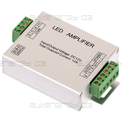 УСИЛВАТЕЛ ЗА RGB LED ОСВЕТЛЕНИЕ 12-24 V DC, 3X4A