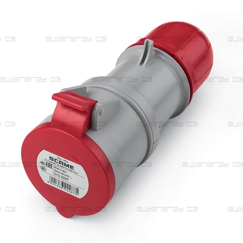 Промишлен подвижен контакт 3P+N+E  32A IP54 серия Optima Scame