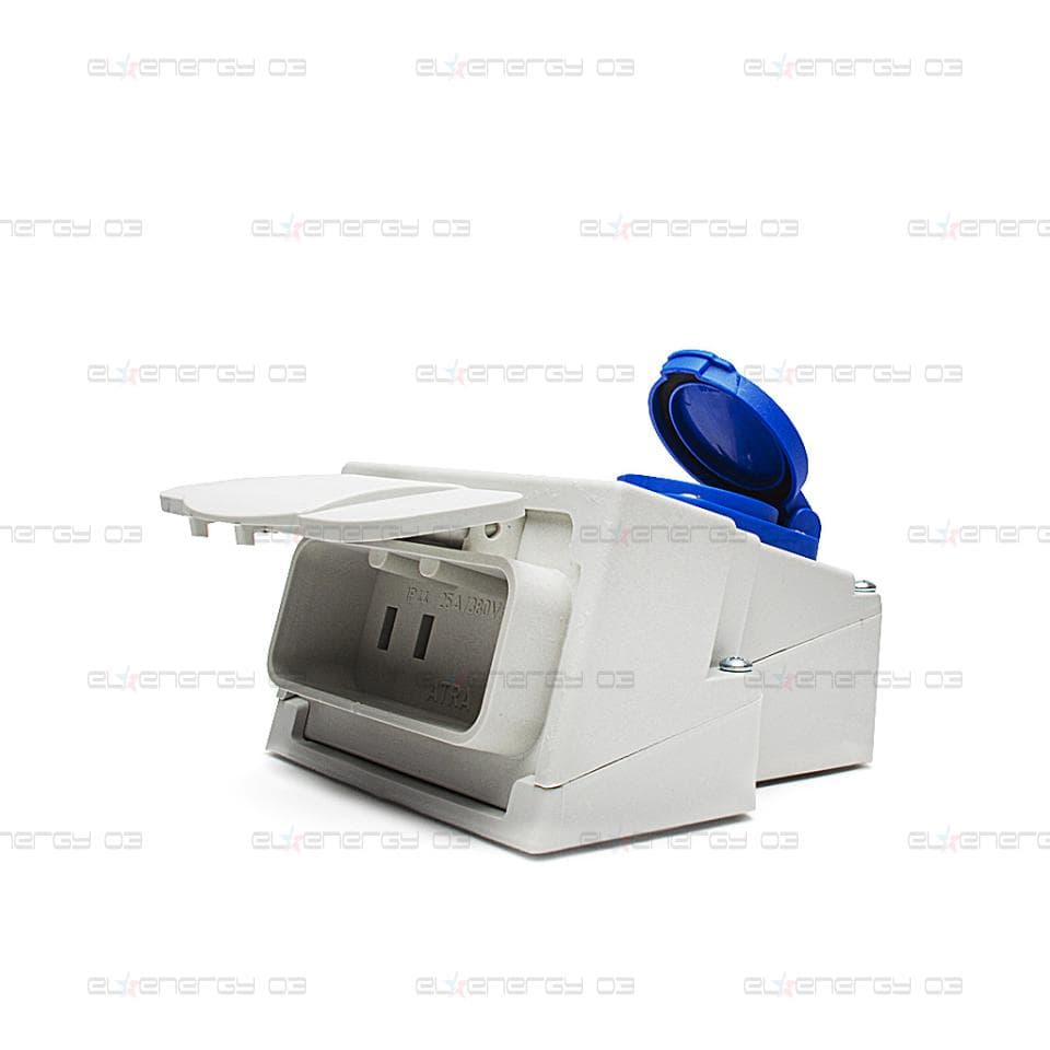 Трифазен модул, IP44, 250V-380V, 16A-25A, Сив