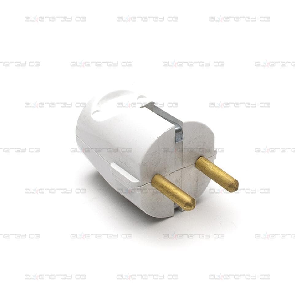 Щепсел Шуко 02, 16А, 230V, Бял, Удароустойчив