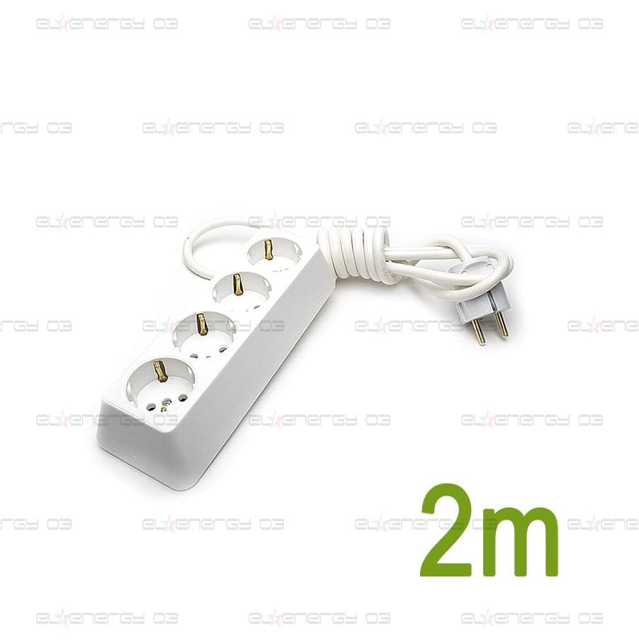 Разклонител – Четворен, Бял, 2м /3х1.5мм2 / 16А / 250V