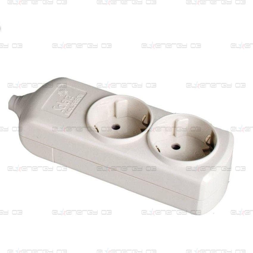 Разклонител SOLERA S8000, 2-ен, 16A, Бял