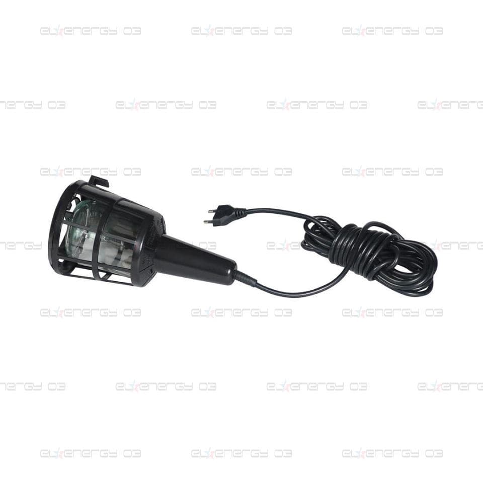 Работна лампа с PVC решетка E27 60W IP20 с кабел H05RN-F 2×0,75мм2 5 метра Commel