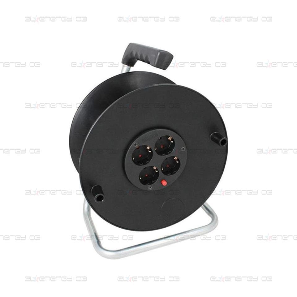 Празна макара за кабел PVC 280mm монофазна 4x16A 250V 3500W IP20 Commel