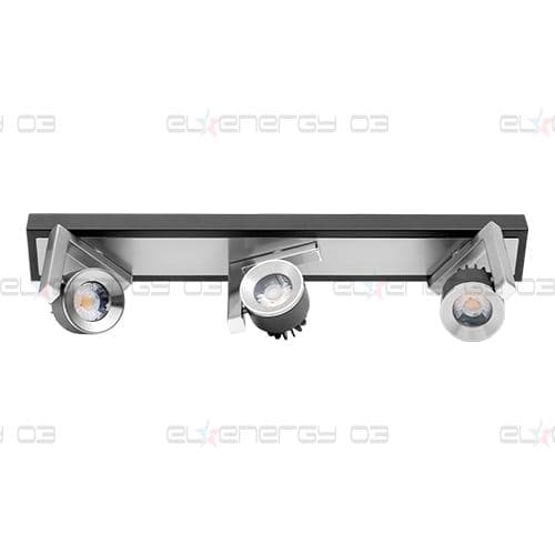 LED спот осв. тяло за стена 3х5W, 4200K, Графит, Неутрална светлина, Невлагозащитено