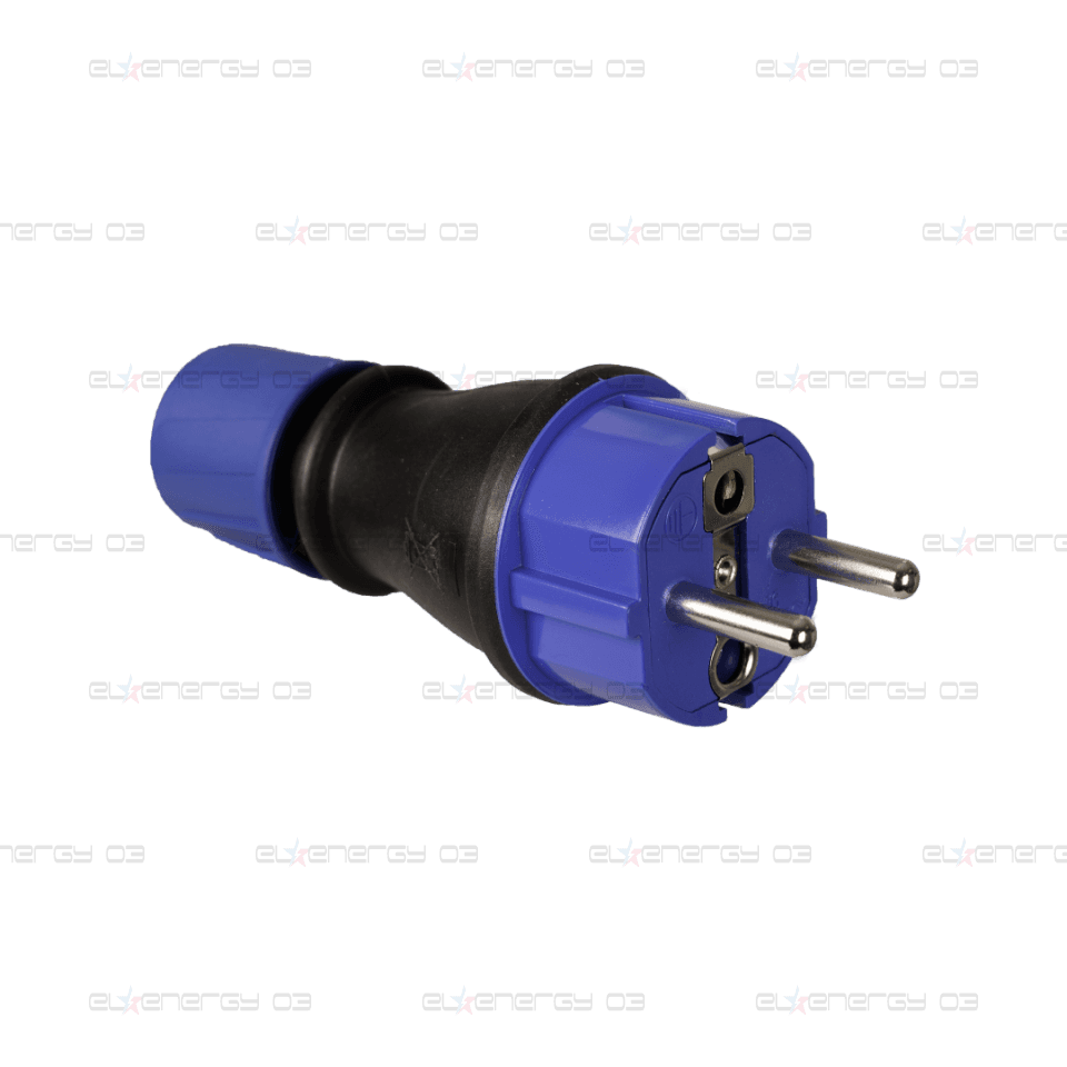 Щепсел 2P+E, 16A 250V~, IP54, Черен