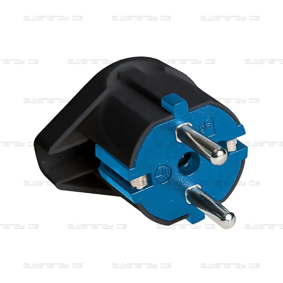 Щепсел 2P+E 16A 250V~,Черен цвят