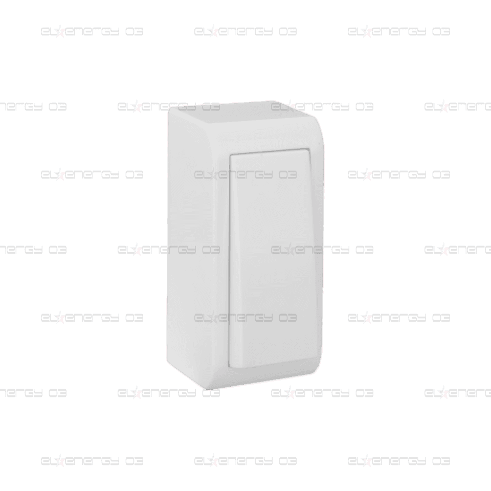 Ключ тесен, 10А, 250V~, Открит, Бял цвят