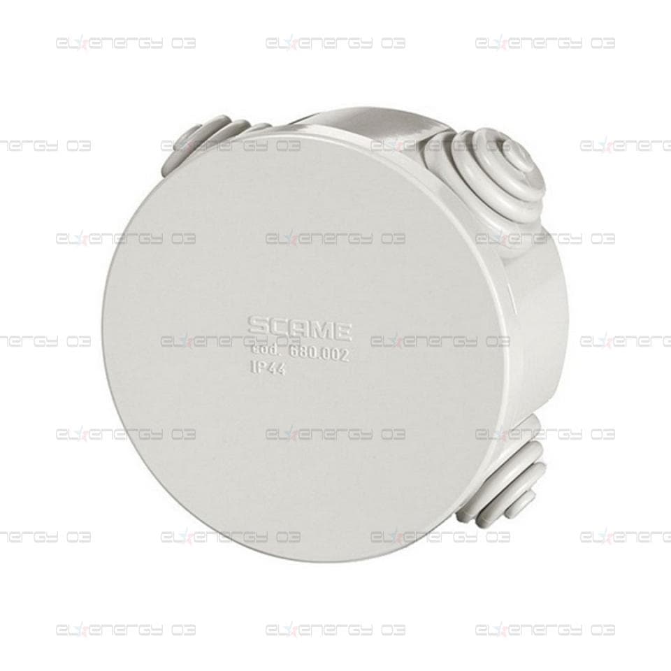 Кутия ф80х40мм IP55, UV, 4 кабелни мембрани за PG16, затваряне на клик, new, серия Cubox Scame