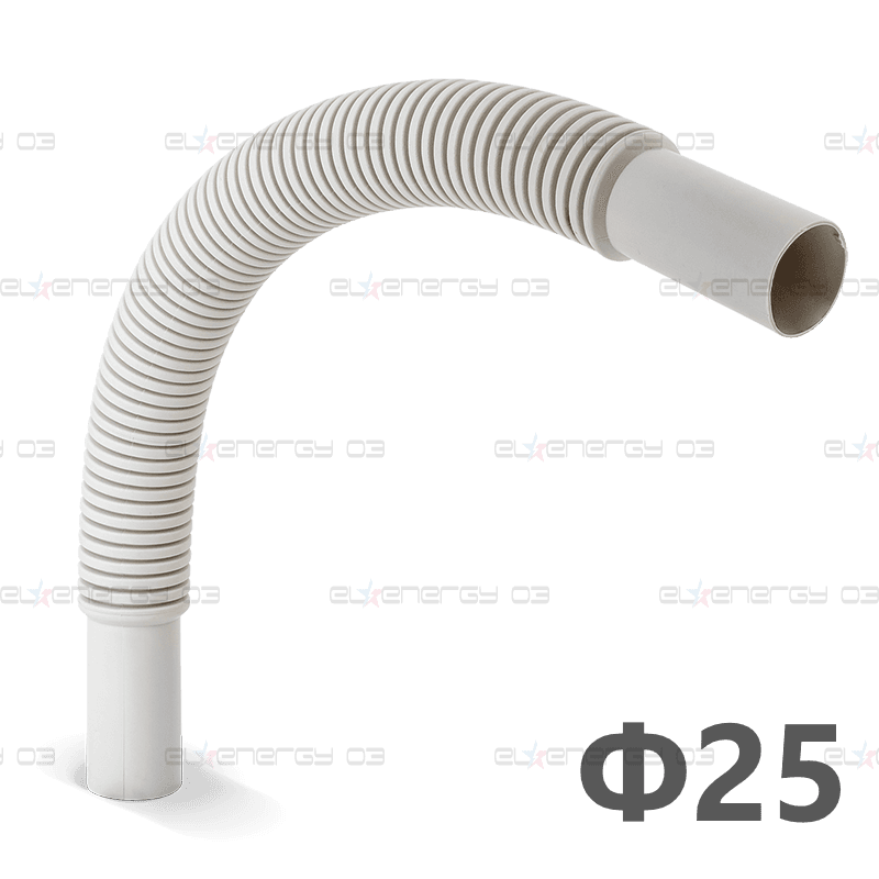 Гофрирана връзка (коляно) Ф25, цвят Сив, RAL7035