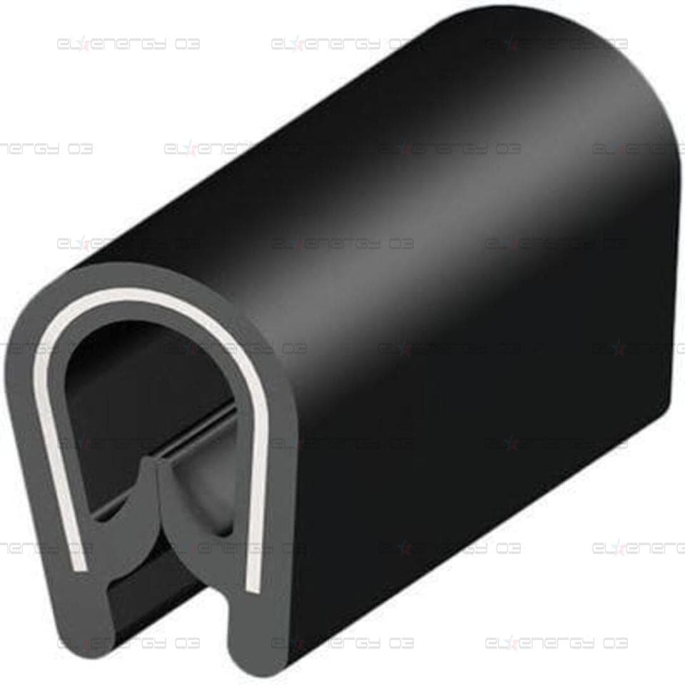 Гумена защитна лента за ръб 1,0-2,0mm, Черна RAL 9005, 10m MOREK