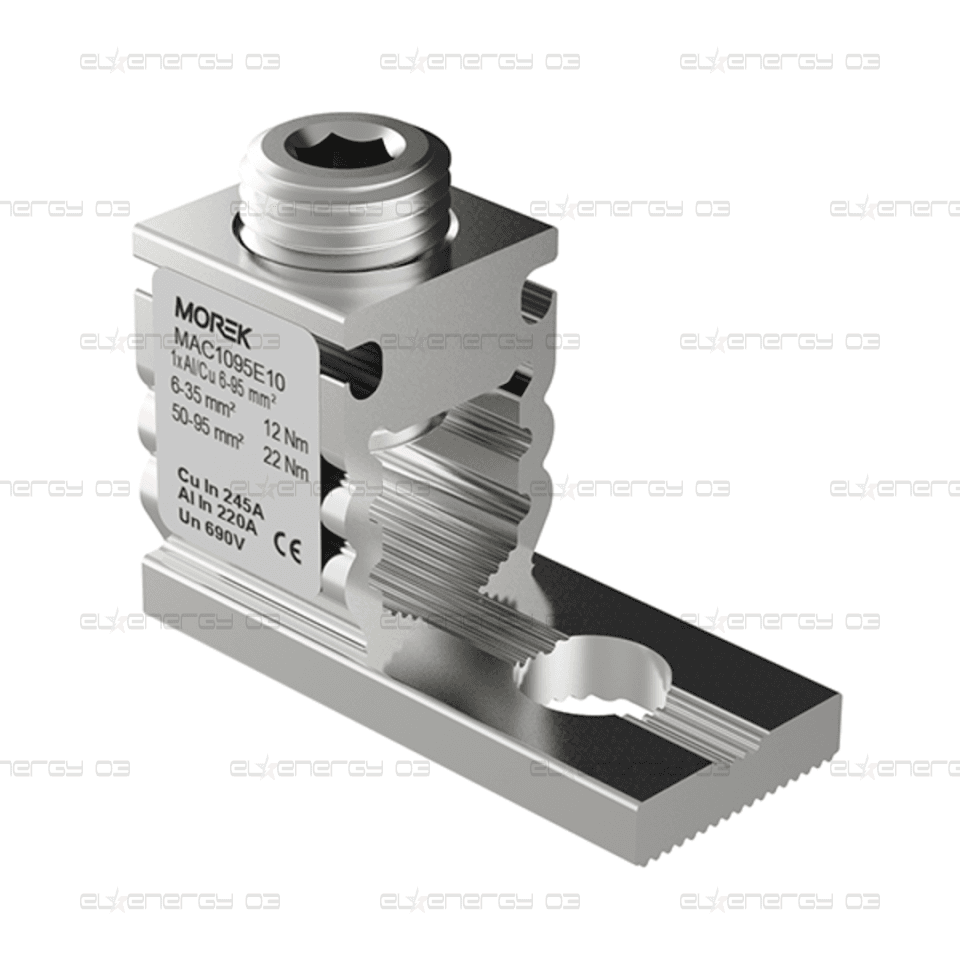 Неизолиран конектор към устройство OT95 1xAl/Cu 16-95 mm² h30mm 245A 690V MOREK