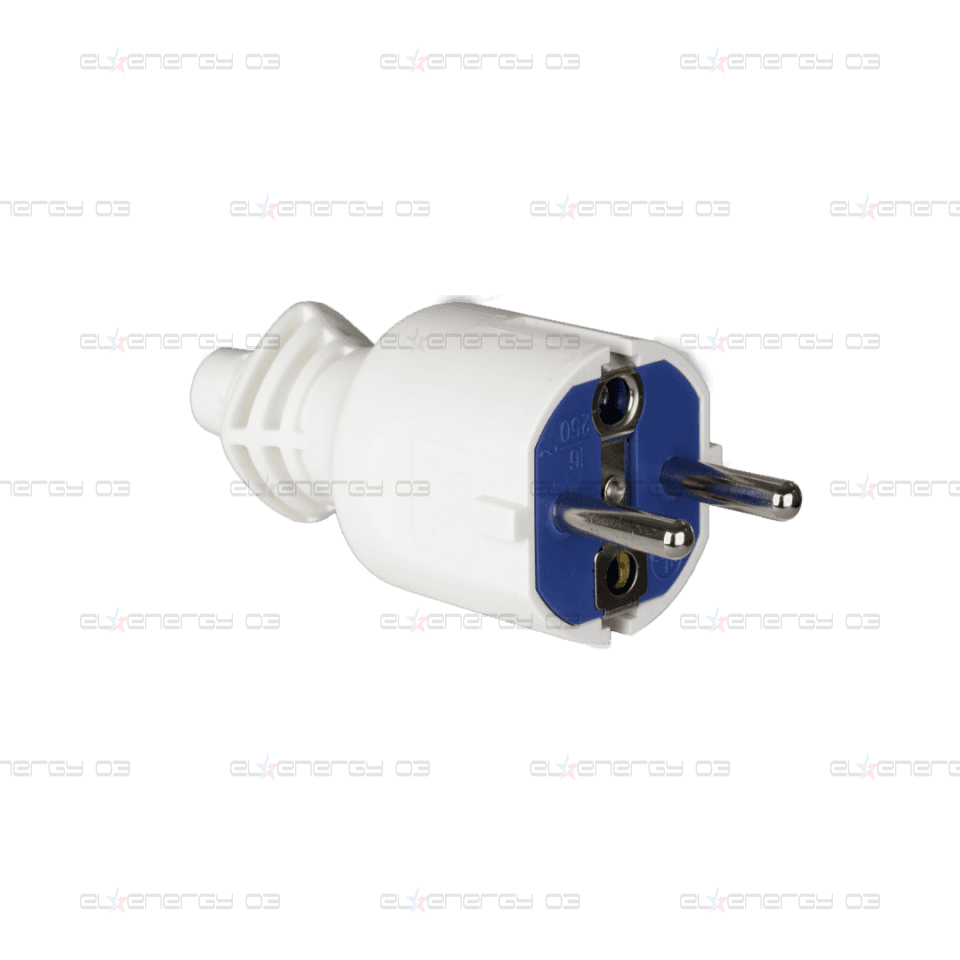 Щепсел 2P+E, 16A 250V~, Бял