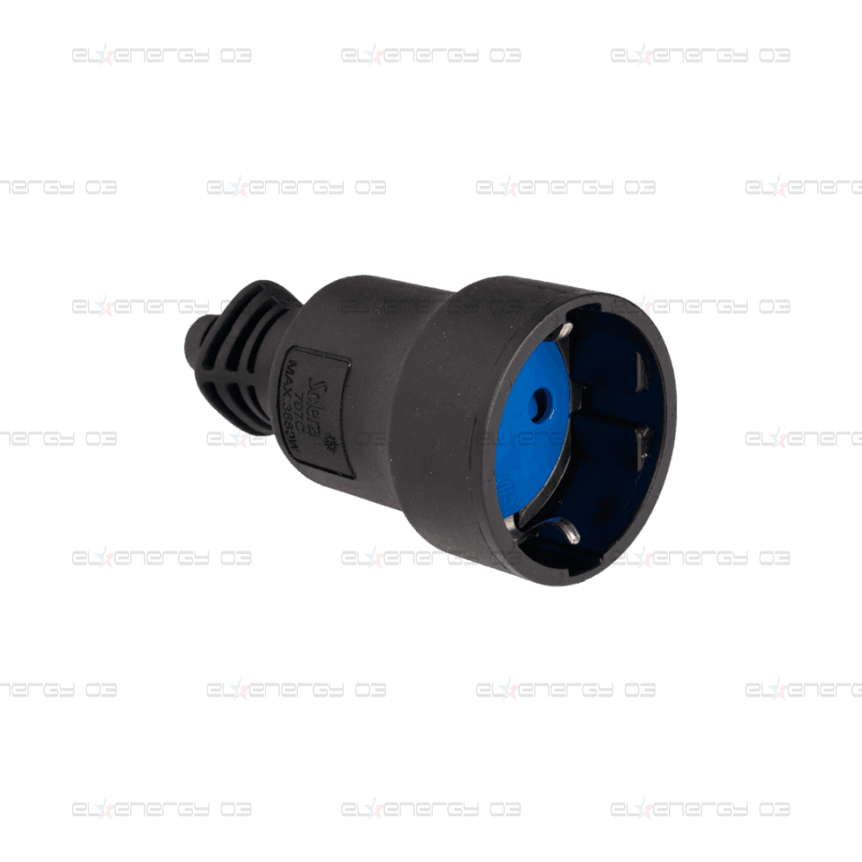 Куплунг 2P+E, 16A 250V~, Черен