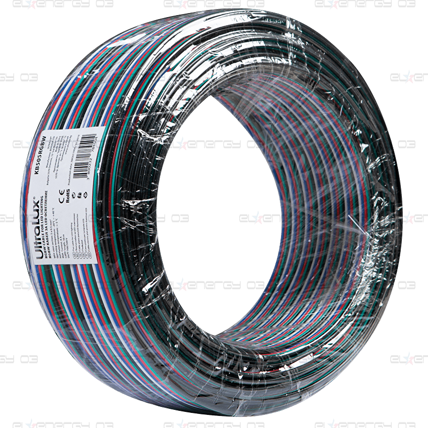 Кабел RGBW 5×0.5mm2 50м