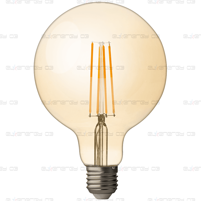LED крушка / Димиращ филамент / 4W / 2500К / E27 / Амбър