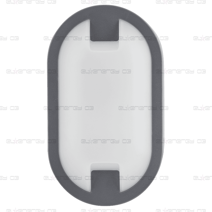 LED ПЛАФОНИЕРА ЕЛИПСА, СИВА, 15W, 4000K, 220-240V AC, НЕУТРАЛНА СВЕТЛИНА, IP65